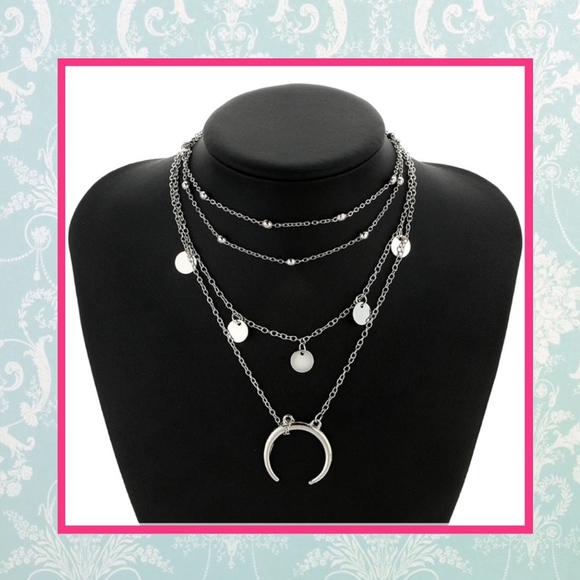 Unique Styles necklaces Jewelry - 🌸DOUBLE HORN NECKLACE CRESCENT MOON BOHO LAYERS